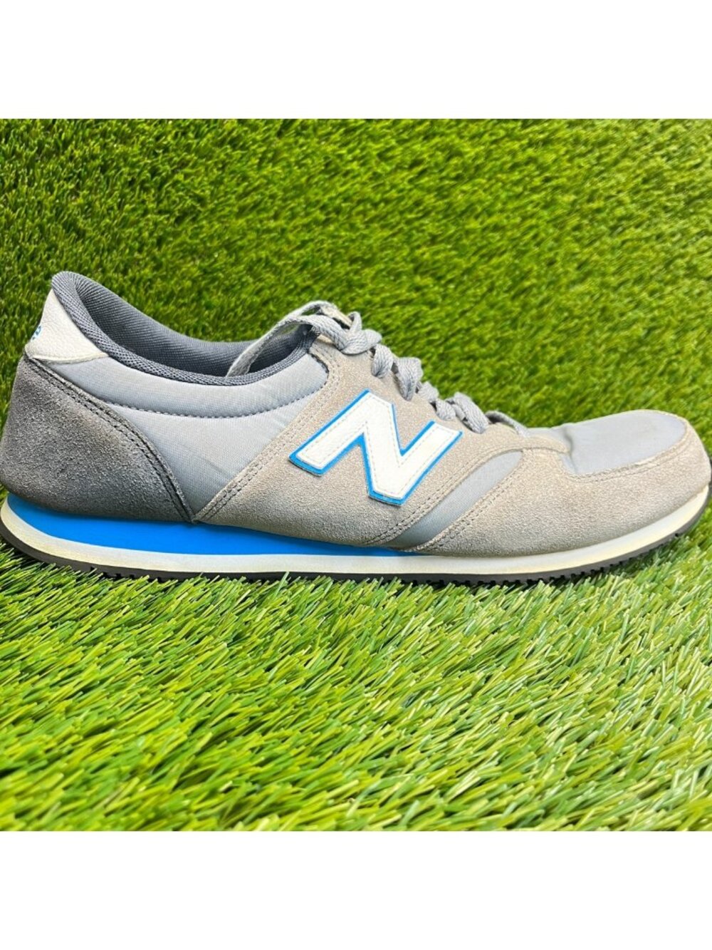 New Balance 420 Mens Size 13 Gray Blue Athletic Running Walking Shoes Sneakers